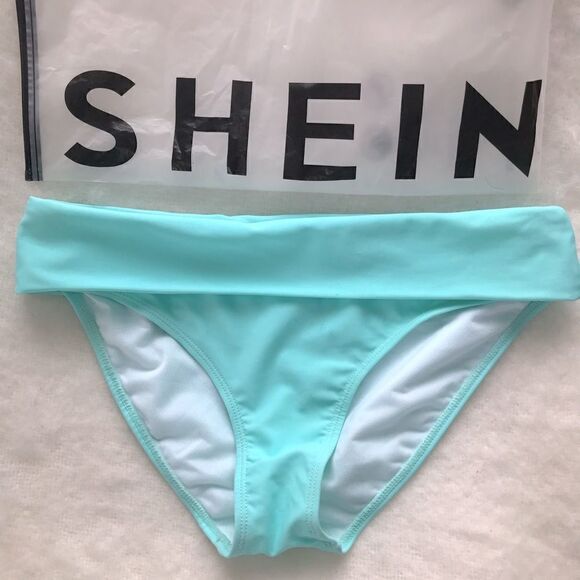 Shein Teal Bathing Suit Swim Bikini Bottoms - Picture 1 of 6